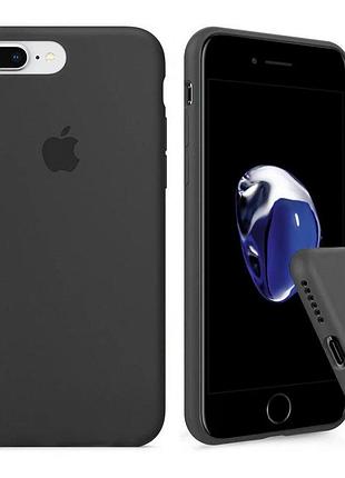 Чехол silicone full case для iphone 8 plus dark grey темно серый