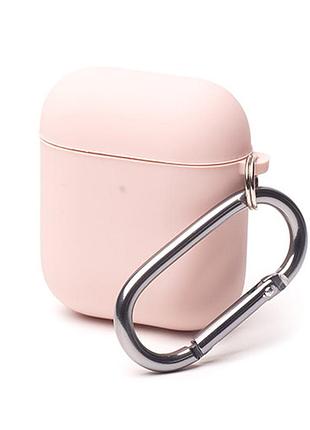 Чехол silicone case microfiber для airpods 1/2 - pink sand