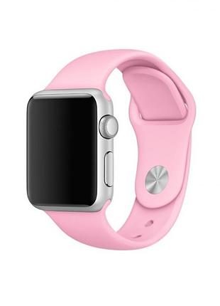 Силиконовый ремешок для apple watch 42mm/44mm/45mm light pink розовый