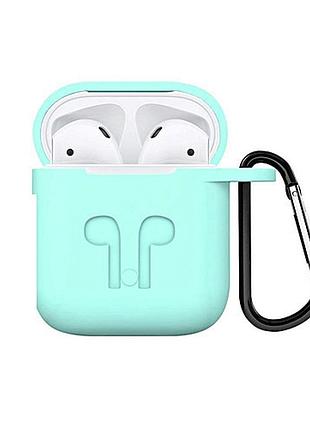 Чохол silicone case carabine для airpods sky blue (03) бірюзовий