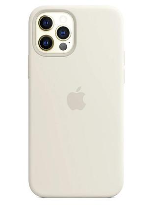 Чехол silicone case для iphone 12 pro antique white бежевый
