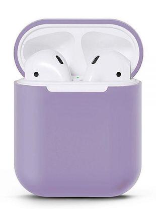 Чохол silicone case soft для airpods lavender grey (17) лавандовий