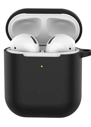 Чехол silicone case soft для airpods black (25) черный