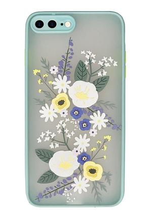 Чохол протиударний для iphone 8 plus (01) flowers квіти