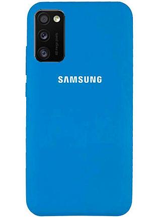 Чехол silicone case для samsung premium a41 blue (16) синий