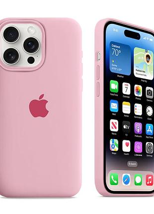 Чохол kassel silicone full case protective для iphone 16 pro max з мікрофіброю рожевий light pink
