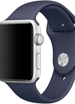 Силиконовый ремешок для apple watch 38mm/40mm/41mm dark blue темно синий
