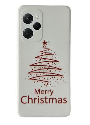 Чохол новорічний premium для xiaomi poco x5 pro (02) merry christmas tree білий