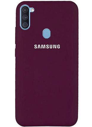 Чохол silicone case для samsung premium a11 marsala (23) марсала