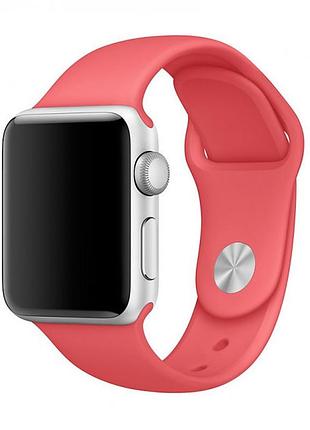 Силиконовый ремешок для apple watch 38mm/40mm/41mm camelia светло красный