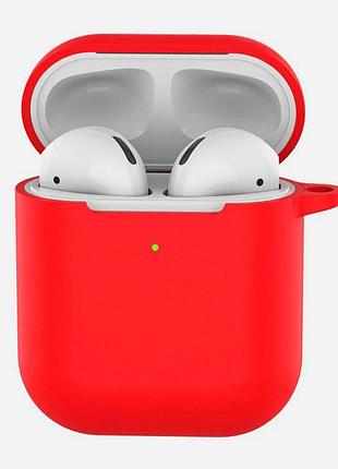 Чехол silicone case soft для airpods red (24) красный