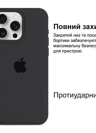 Чехол kassel silicone full case protective для iphone 14 pro с микрофиброй темно-серый charcoal gray 2