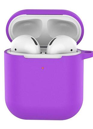 Чехол silicone case soft для airpods grape (09) сливовый