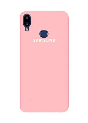 Чехол silicone case для samsung premium a10s pink (04) розовый