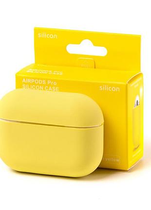 Чохол silicone case color box для airpods 3 — yellow