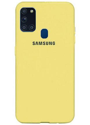 Чехол silicone case для samsung premium m31 flash (06) лимонный
