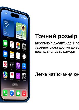 Чехол kassel silicone full case protective для iphone 16 pro с микрофиброй темно-синий deep navy 7
