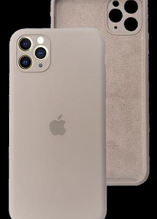 Чехол silicone case full camera protective для iphone 11 pro max lavander лаванда