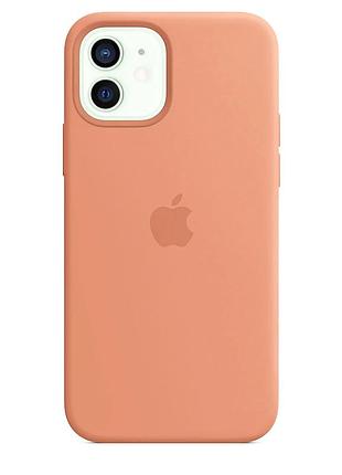 Чохол silicone case для iphone 12 mini peach жовтогарячий