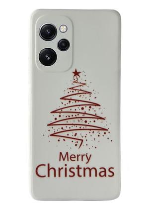 Чохол новорічний premium для xiaomi redmi 12 (02) merry christmas tree білий