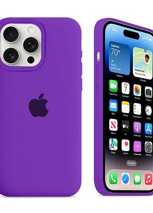 Чехол kassel silicone full case protective для iphone 16 pro max с микрофиброй фиолетовый grape