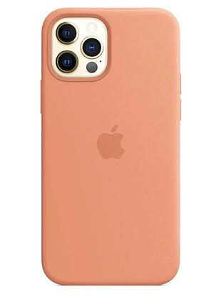 Чехол silicone case для iphone 12 pro max peach персиковый