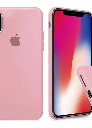 Чехол silicone full case для iphone x/xs pink розовый