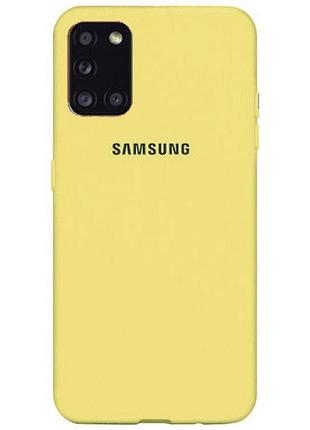 Чехол silicone case для samsung premium m31s flash (06) лимонный