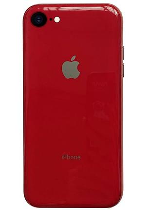 Чехол silicone glass case для iphone 8 (04) red красный