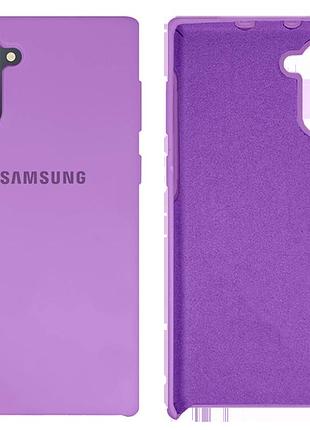 Чохол силіконовий full протиударний premium для samsung note 10 (24) blueberry чорничний