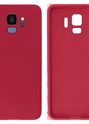 Чехол silicone case camera protective для samsung s9 (15) бордовый rose red