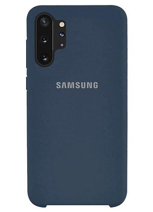 Чехол silicone case для samsung premium note 10 plus dark blue (08) темно синий