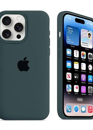 Чохол kassel silicone full case protective для iphone 15 pro max з мікрофіброю сірий plasmave ash