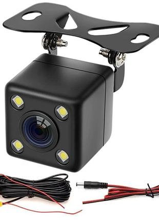 Камера заднего вида с подсветкой 4led, hd, car cam 707 / автомобильная камера заднего вида