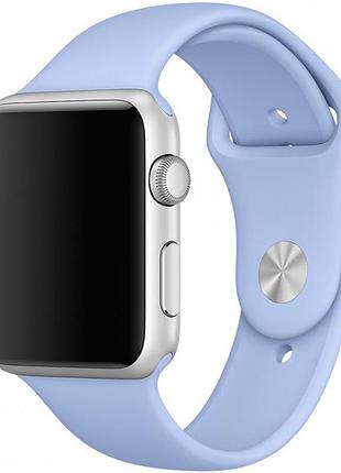 Силиконовый ремешок для apple watch 42mm/44mm/45mm lilac cream голубой