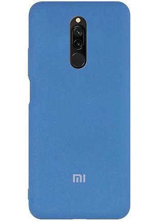 Чехол silicone case premium для xiaomi redmi 8 blue (16) синий