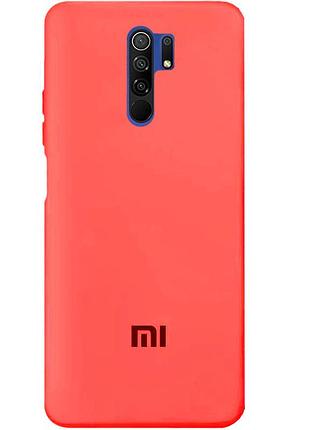 Чехол silicone case premium для xiaomi redmi 9 camelia (15) светло красный