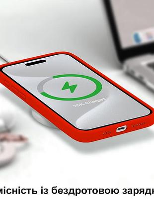 Чехол kassel silicone full case protective для iphone 14 с микрофиброй красный wine red 8