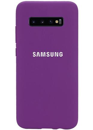 Чехол silicone case для samsung s10 plus (09) purple фиолетовый