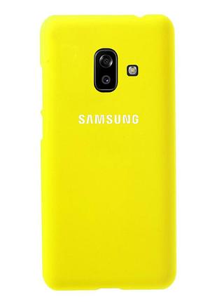 Чехол silicone case для samsung j6 plus (10) flash лимонный