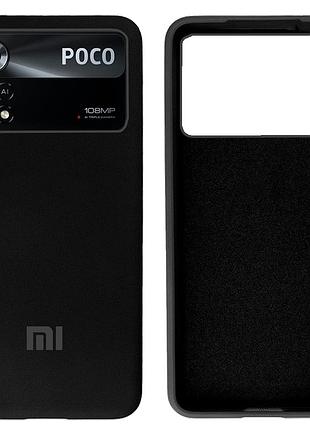 Чехол силиконовый full противоударный premium для xiaomi poco x4pro (3) black чёрный