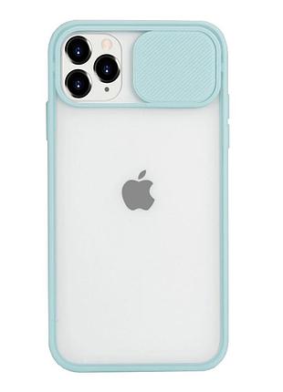 Чохол hide camera matte для iphone 13 pro max (08) sea blue блакитний