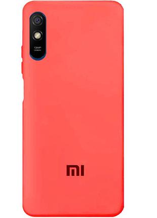 Чохол silicone case premium для xiaomi redmi 9a camelia (15) світло-червоний
