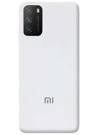 Чехол silicone case premium для xiaomi poco m3 white (09) белый