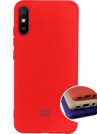 Чехол silicone case premium для xiaomi redmi 9a red (01) красный