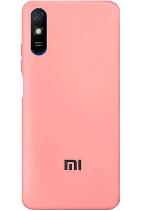 Чехол silicone case premium для xiaomi redmi 9a pink (04) розовый