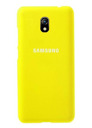 Чехол silicone case для samsung j4 (10) flash лимонный
