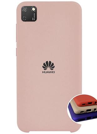 Чехол silicone full case для huawei y5p 2020 (01) pink sand пудровый