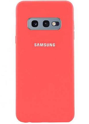 Чехол silicone case для samsung premium s10e coral (12) коралловый