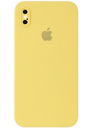 Чохол silicone full case camera square (квадратні) для iphone x/xs yellow (07) жовтий